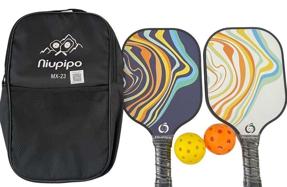Niupipo Pickleball Set MX-23 with 2 Paddles, 2 Balls, and Carrying Bag